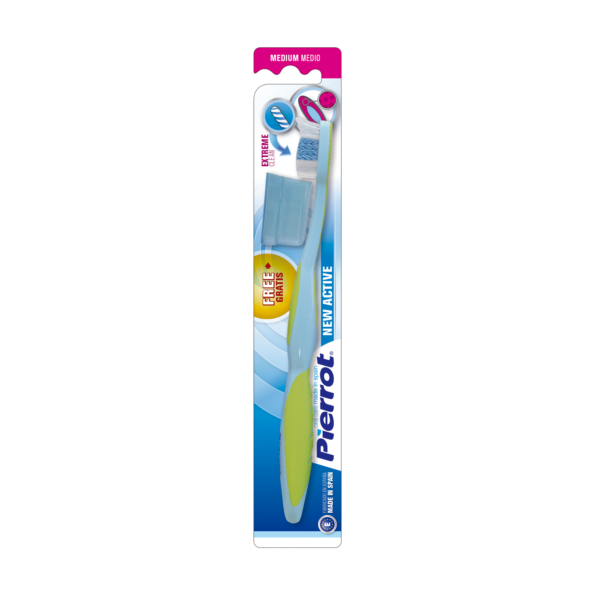 Зубна щітка Pierrot New Active Medium середньої жорсткості, 1 шт