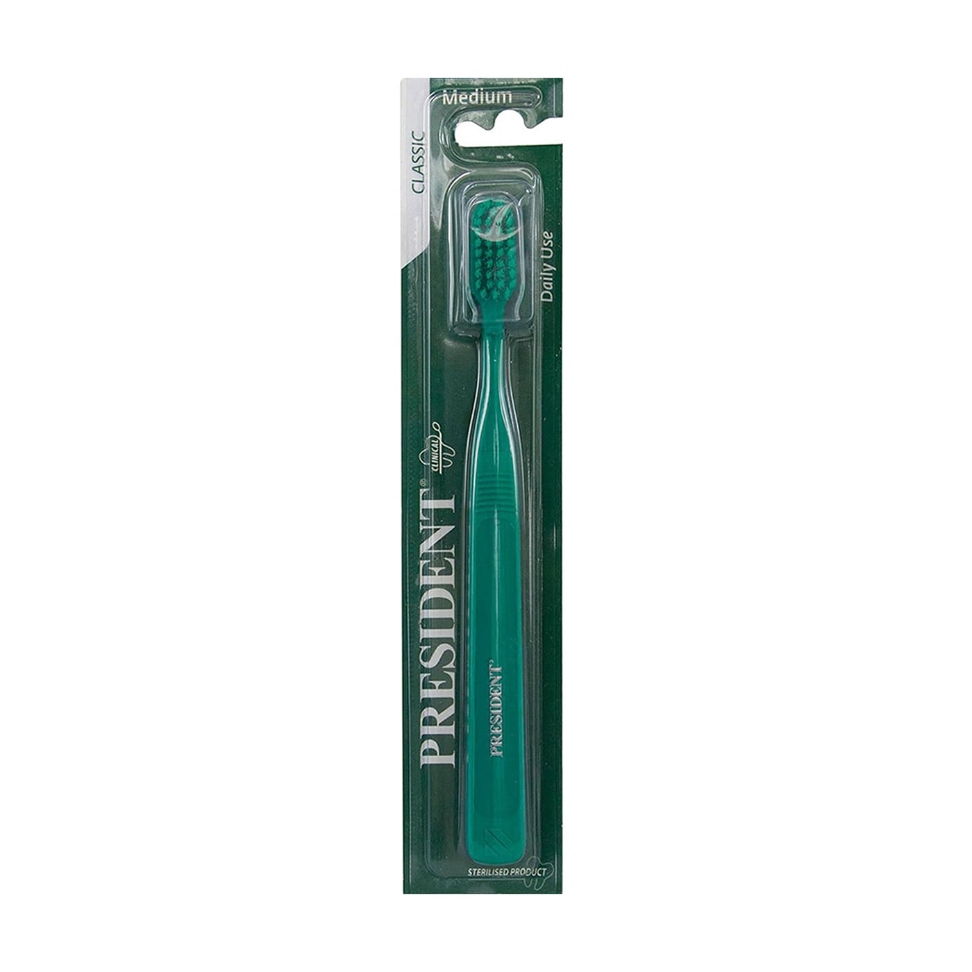 Зубна щітка PresiDENT Clinical Classic зелена