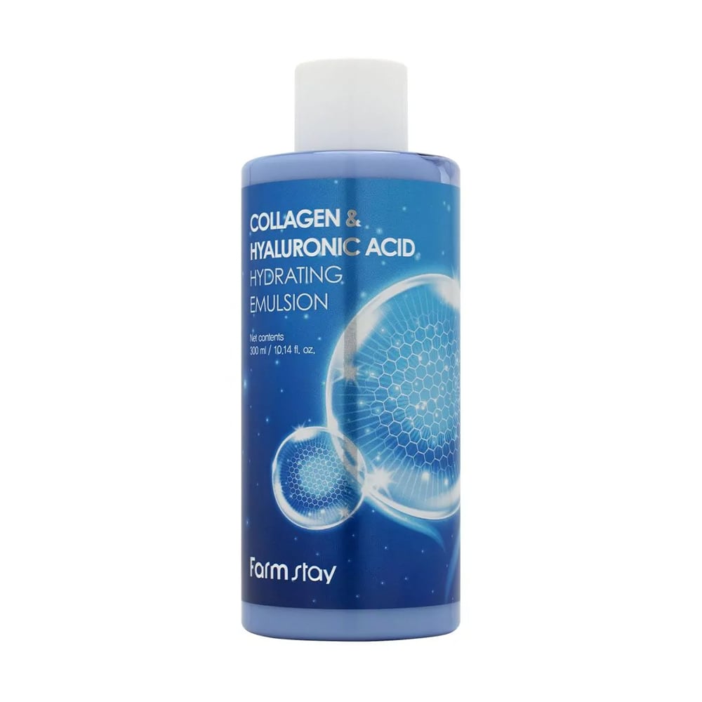 Зволожувальна емульсія для обличчя FarmStay Collagen &amp; Hyaluronic Acid Hydrating Emulsion з колагеном та гіалуроновою кислотою, 300 мл