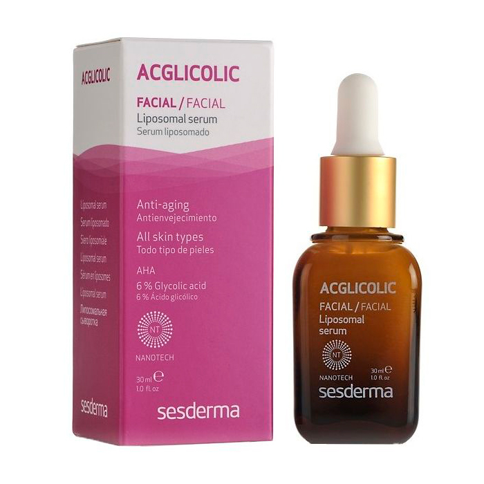 Зволожувальна ліпосомальна сироватка для обличчя Sesderma Acglicolic Liposomal Serum для всіх типів шкіри, 30 мл