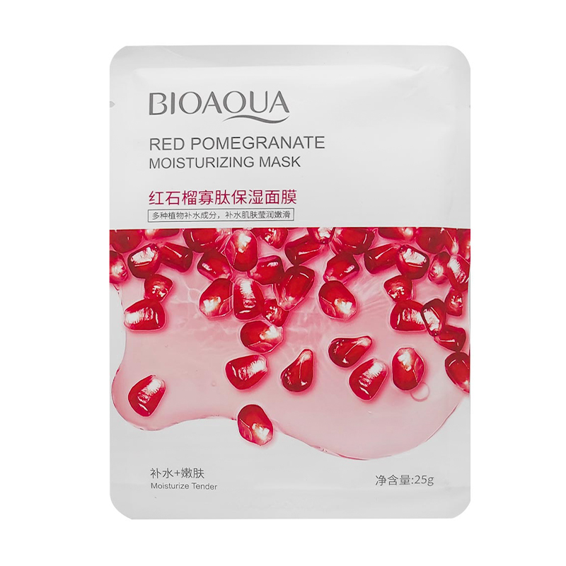 Зволожувальна маска для обличчя Bioaqua Red Pomegranate Moisturizing Mask з червоним гранатом, 25 г