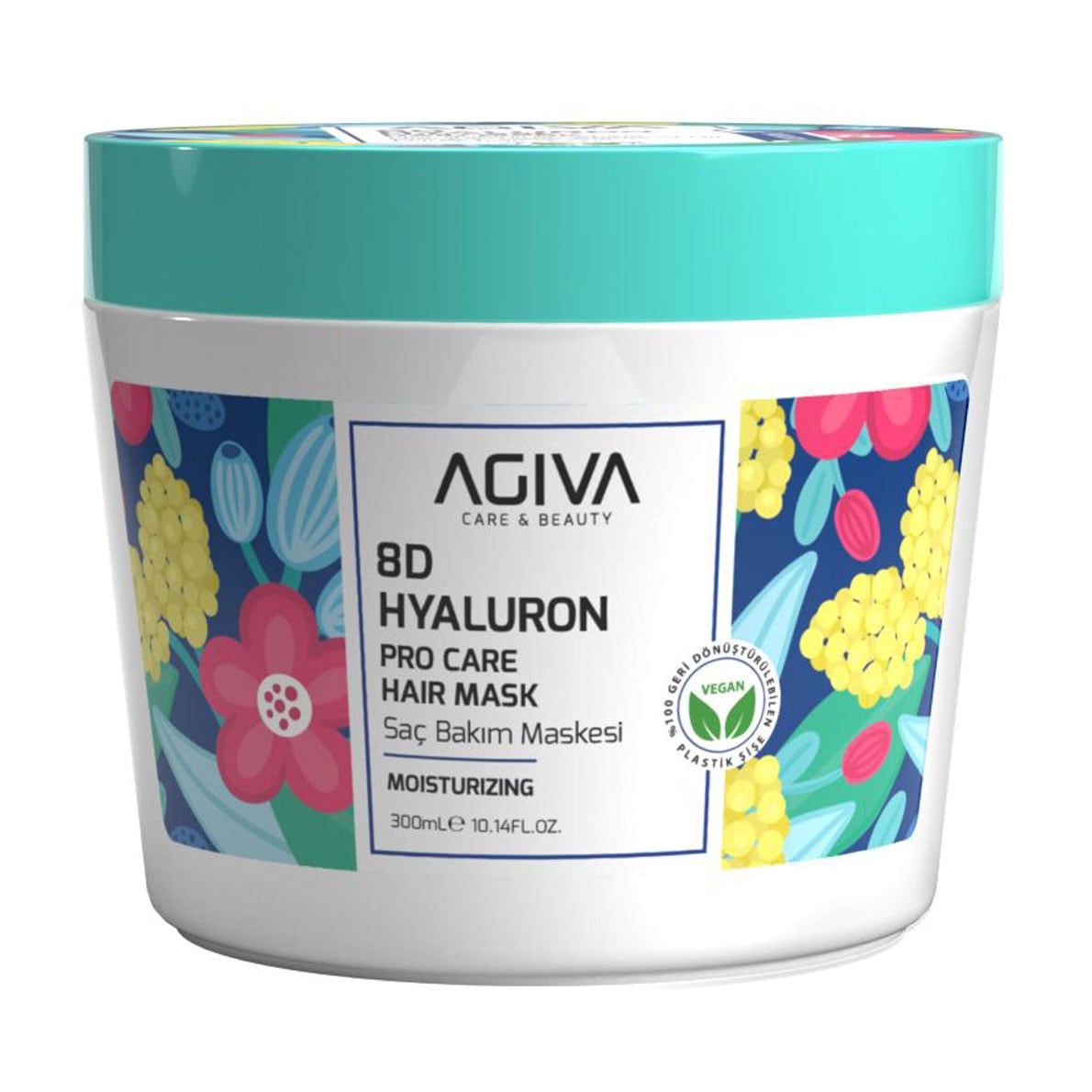 Зволожувальна маска для волосся Agiva 8D Hyoluron Pro Care Hair Mask, 300 мл