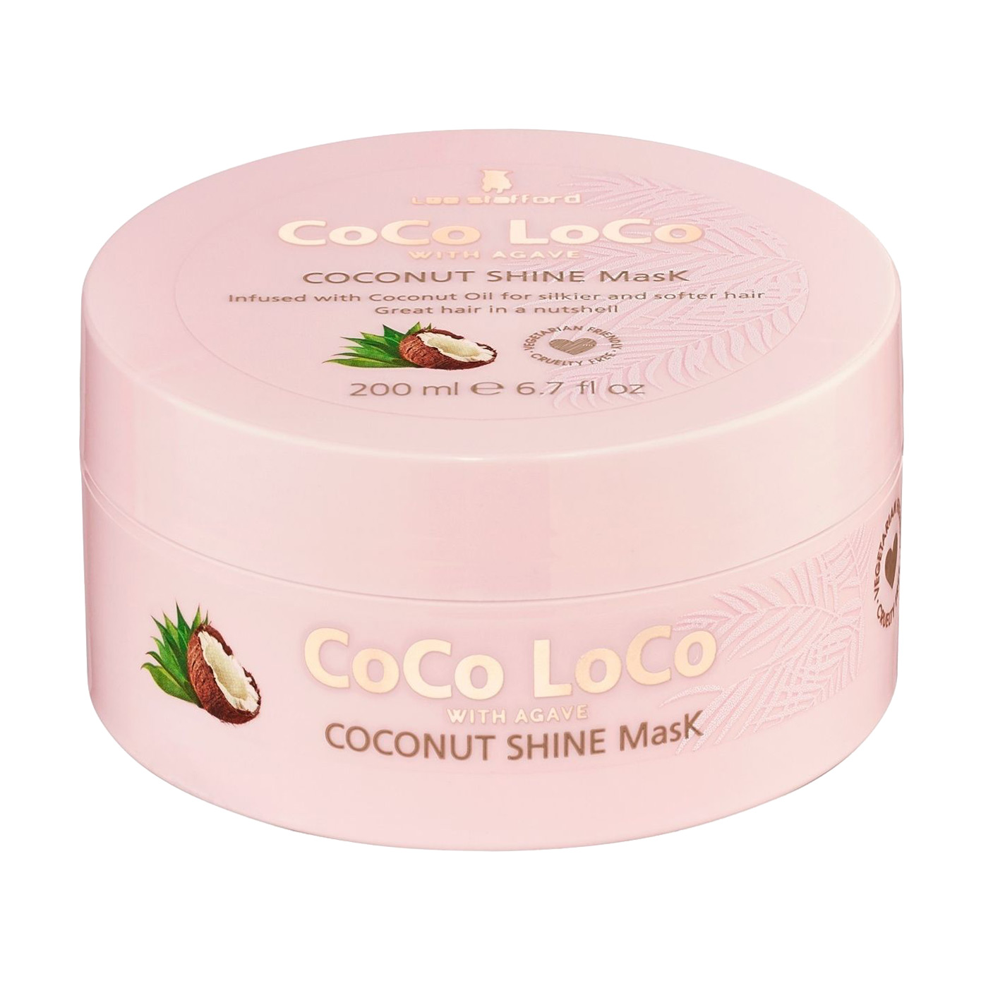 Зволожувальна маска для волосся Lee Stafford Coco Loco Coconut Shine Mask з агавою та кокосовою олією, 200 мл