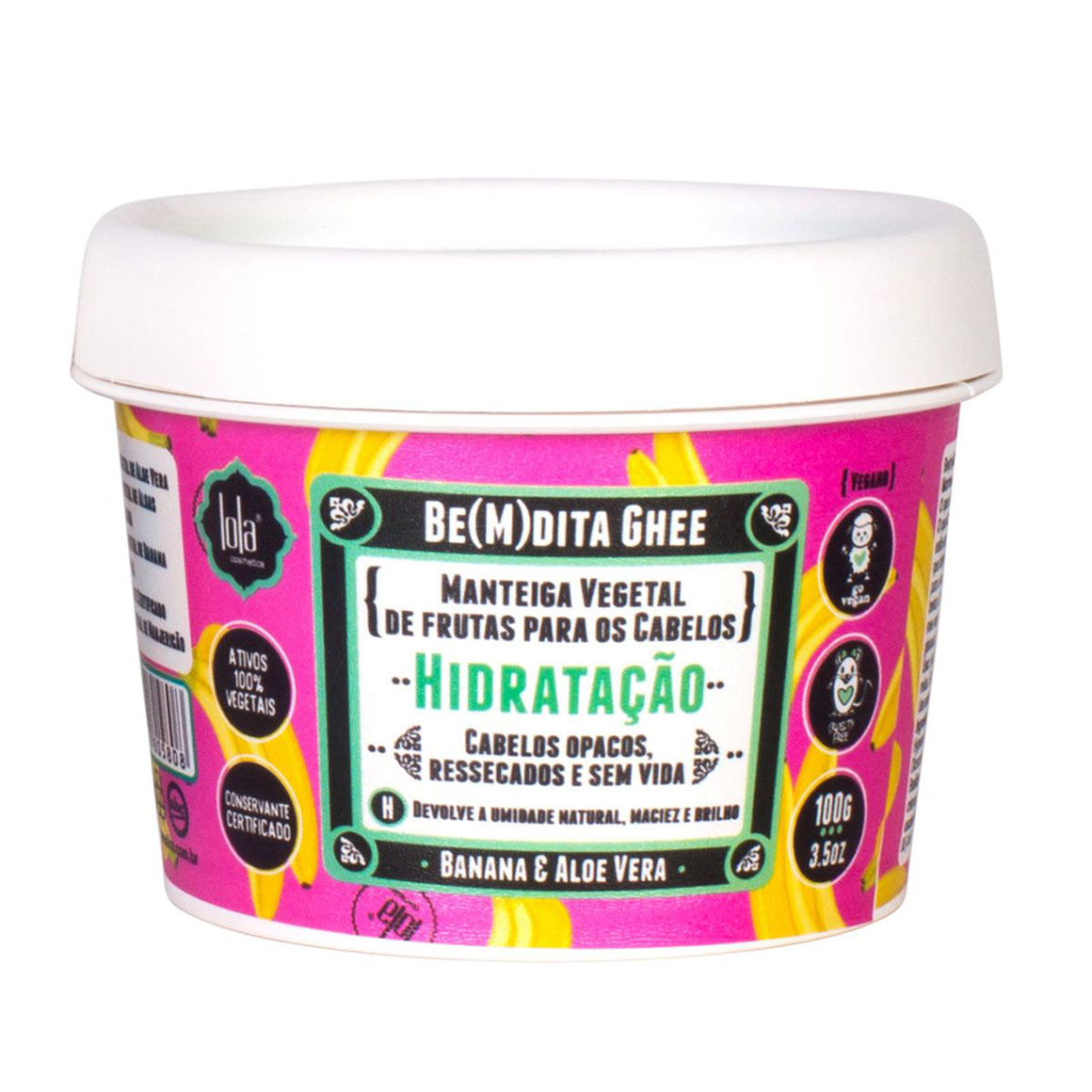 Зволожувальна маска для волосся Lola From Rio Be(M)dita Ghee Banana &amp; Aloe Vera Hydration Mask, 100 г