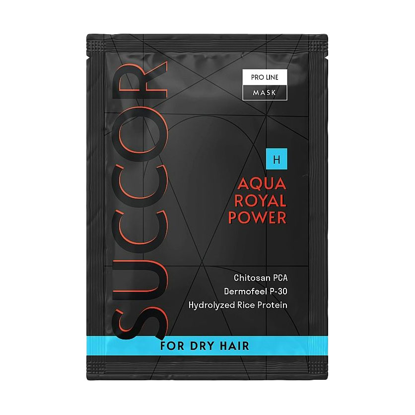 Зволожувальна маска Succor Aqua Royal Power Mask для сухого волосся, 10 мл