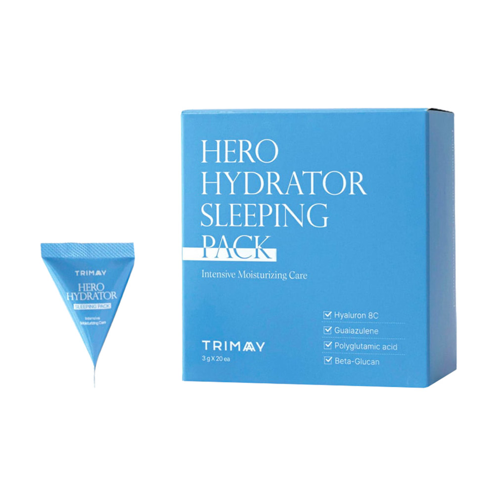 Зволожувальна нічна маска для обличчя Trimay Hero Hydrator Sleeping Pack, 20*3 г