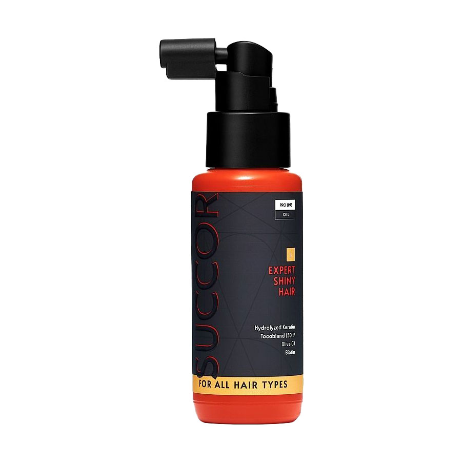 Зволожувальна олійка Succor Expert Shiny Hair Oil для всіх типів волосся, 60 мл