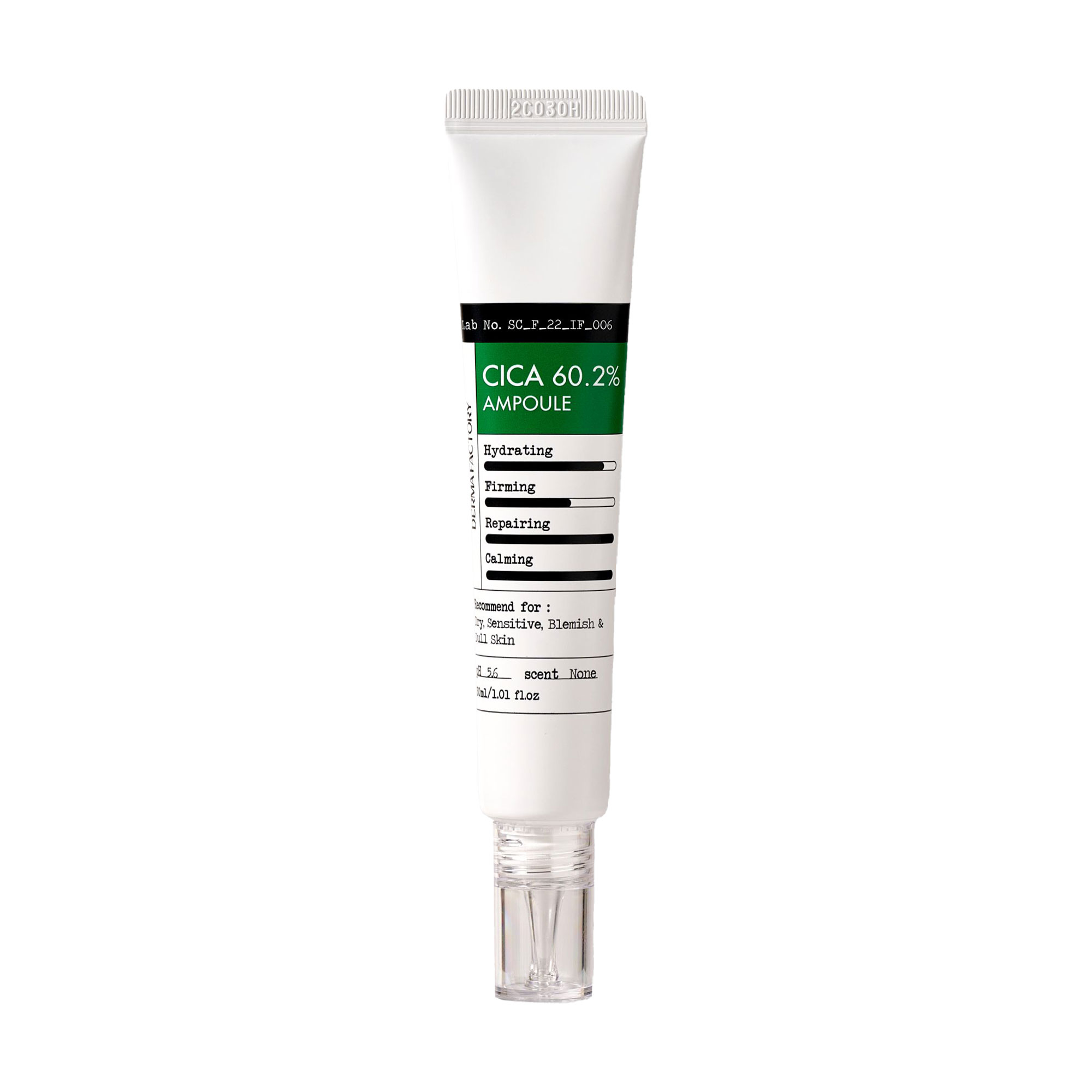 Зволожувальна сироватка для обличчя Derma Factory Cica 60.2% Ampoule з екстрактом азіатської центели, 30 мл