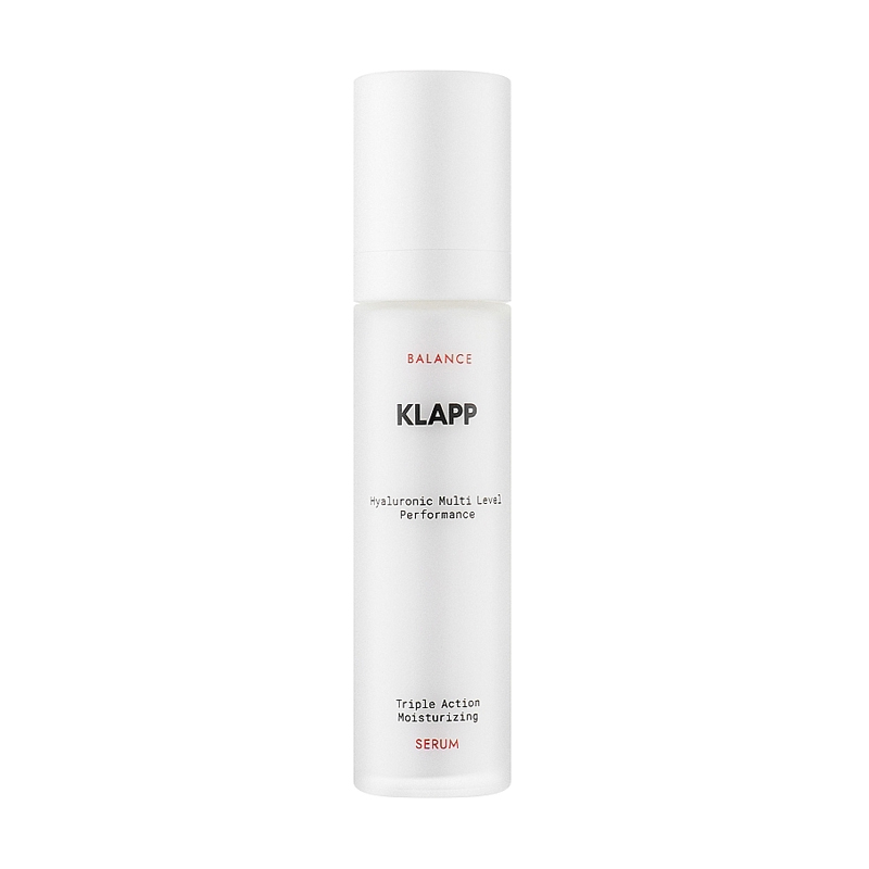 Зволожувальна сироватка для обличчя Klapp Balance Hyaluronic Multi Level Performance Triple Action Moisturizing Serum потрійної дії, 50 мл