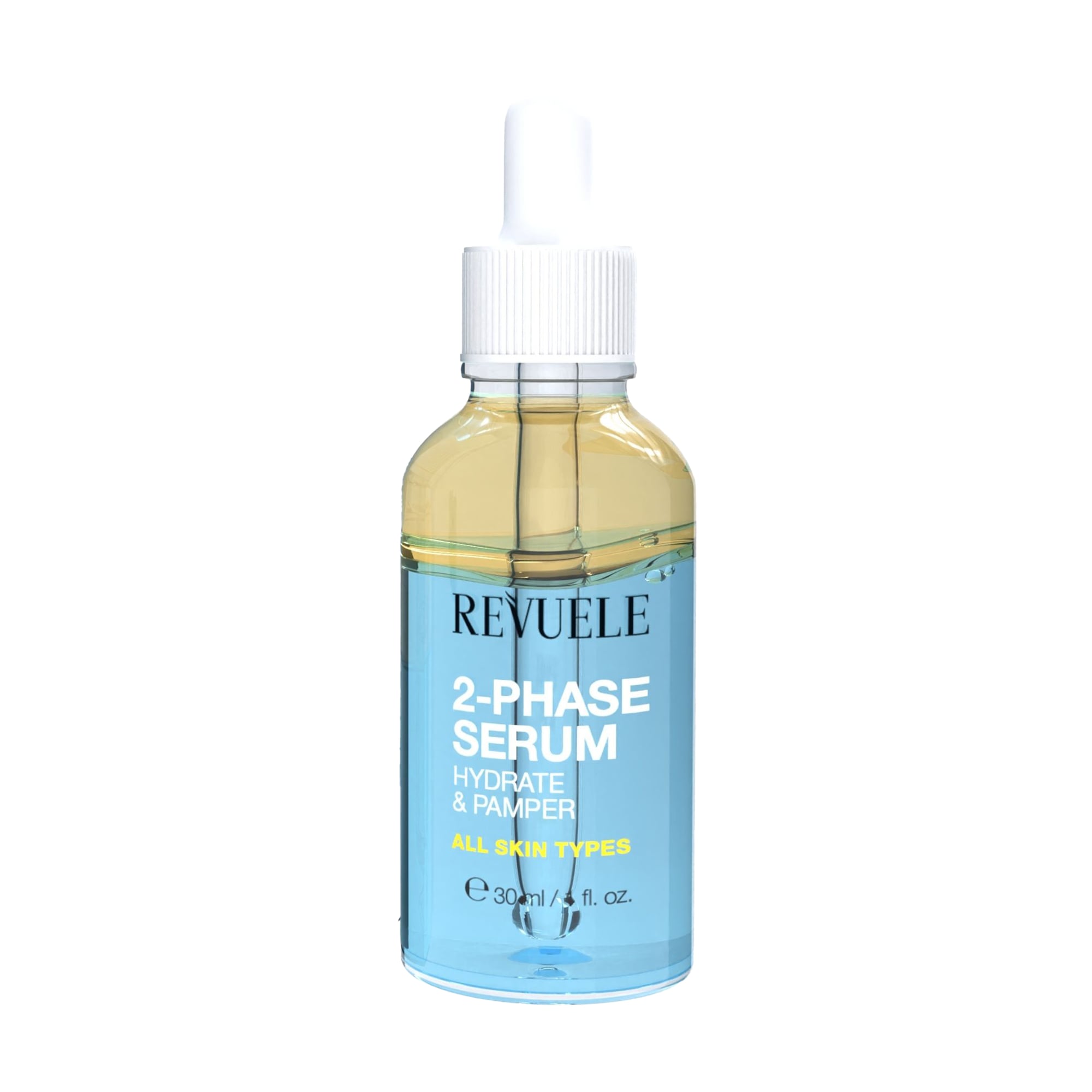 Зволожувальна та живильна двофазна сироватка для обличчя Revuele 2-Phase Serum Hydrate &amp; Pamper, 30 мл