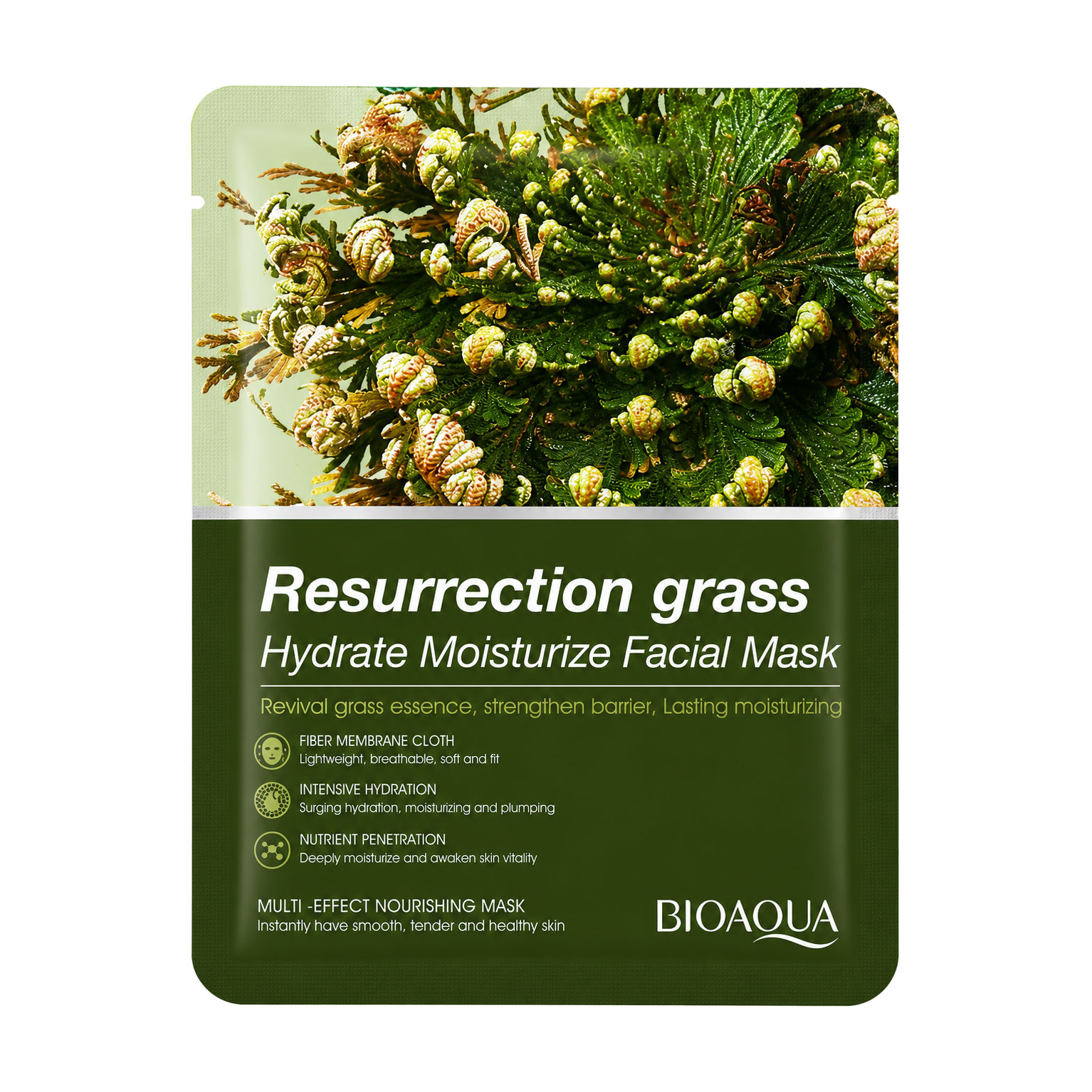 Зволожувальна тканинна маска для обличчя Bioaqua Resurrection Grass Hydrate Moisturize Mask, 25 г