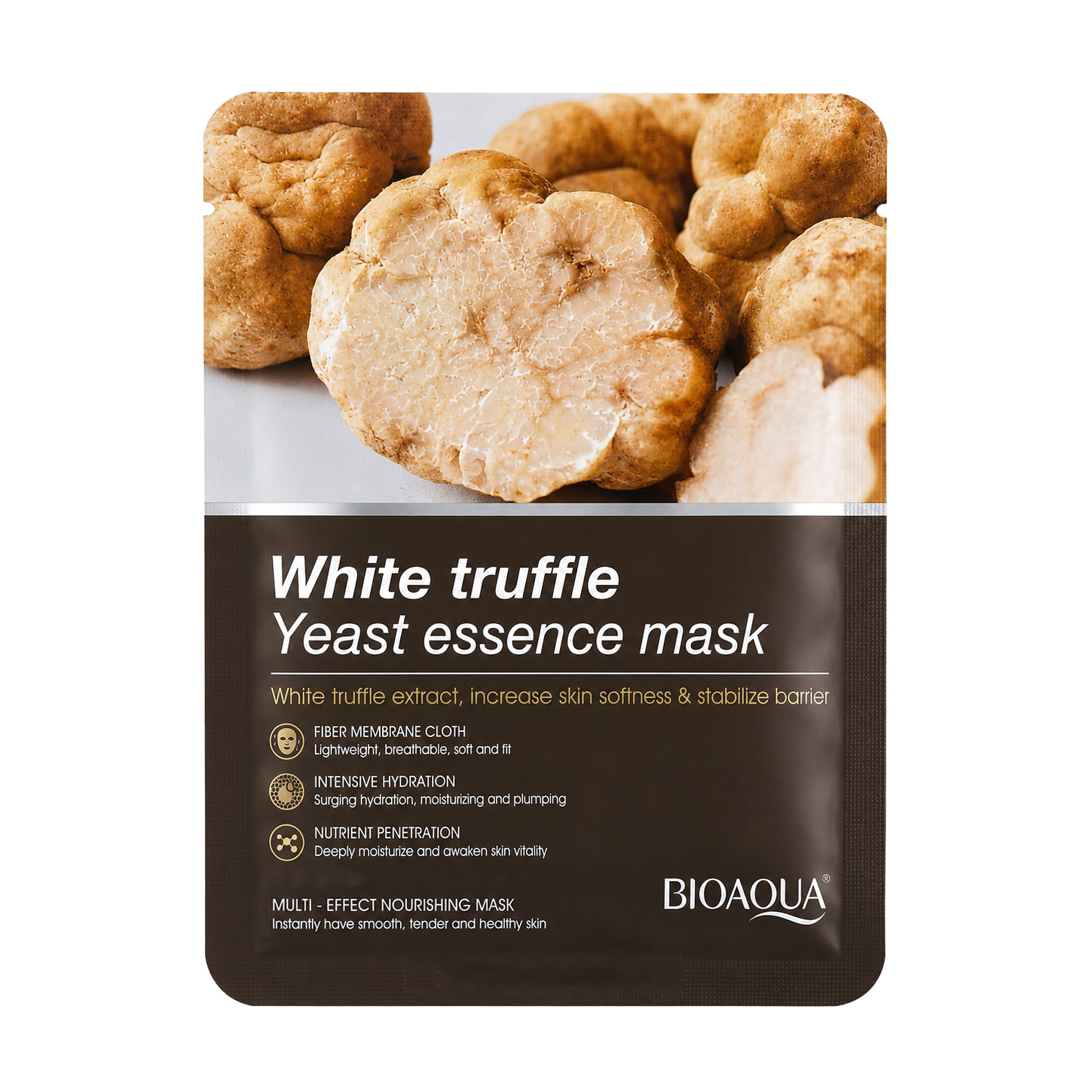 Зволожувальна тканинна маска для обличчя Bioaqua White Truffle Yeast Essence Mask, 25 г