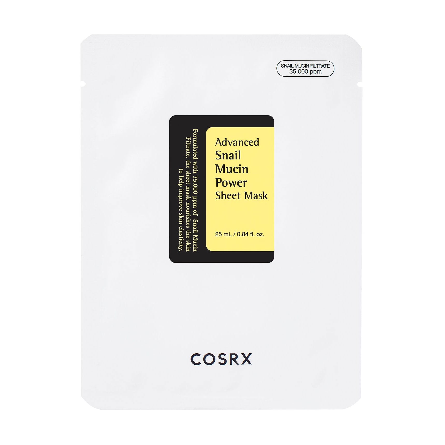Зволожувальна тканинна маска для обличчя CosRX Advanced Snail Mucin Power Sheet Mask, 25 мл