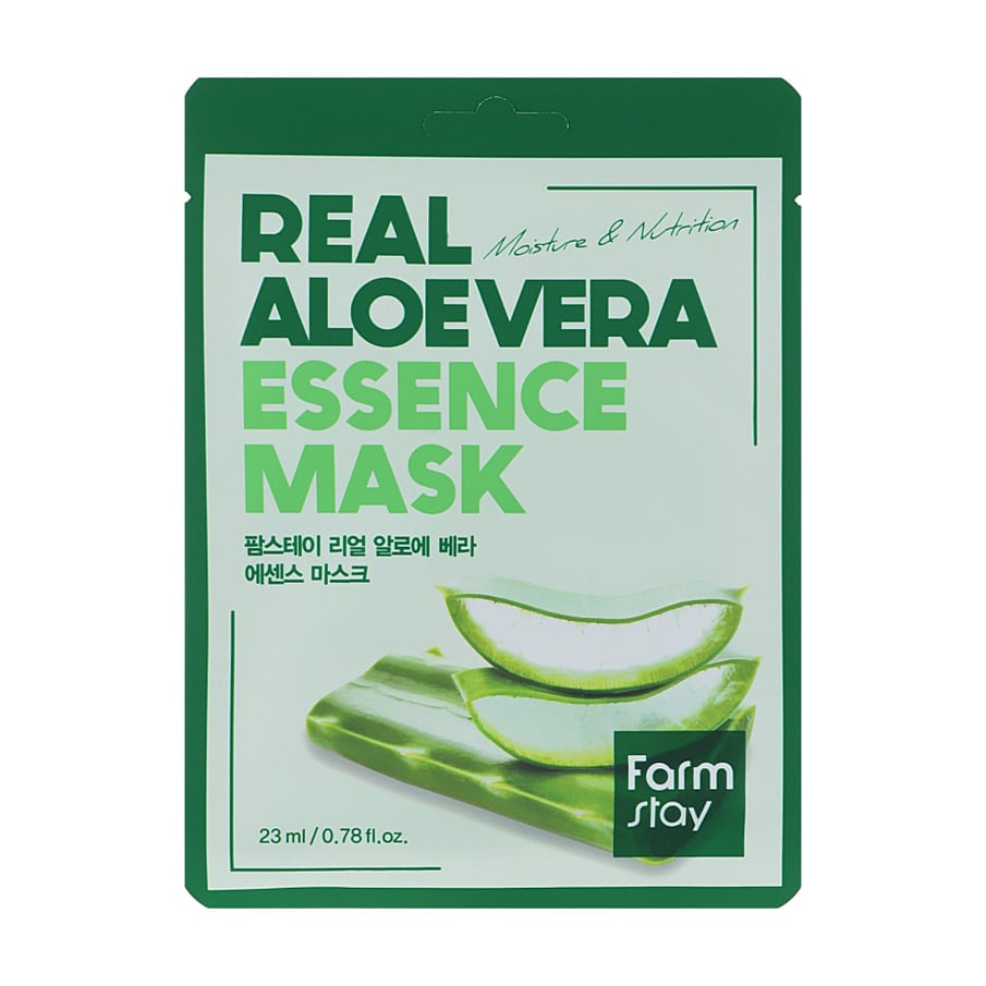 Зволожувальна тканинна маска для обличчя FarmStay Real Aloe Vera Essence Mask з алое, 23 мл