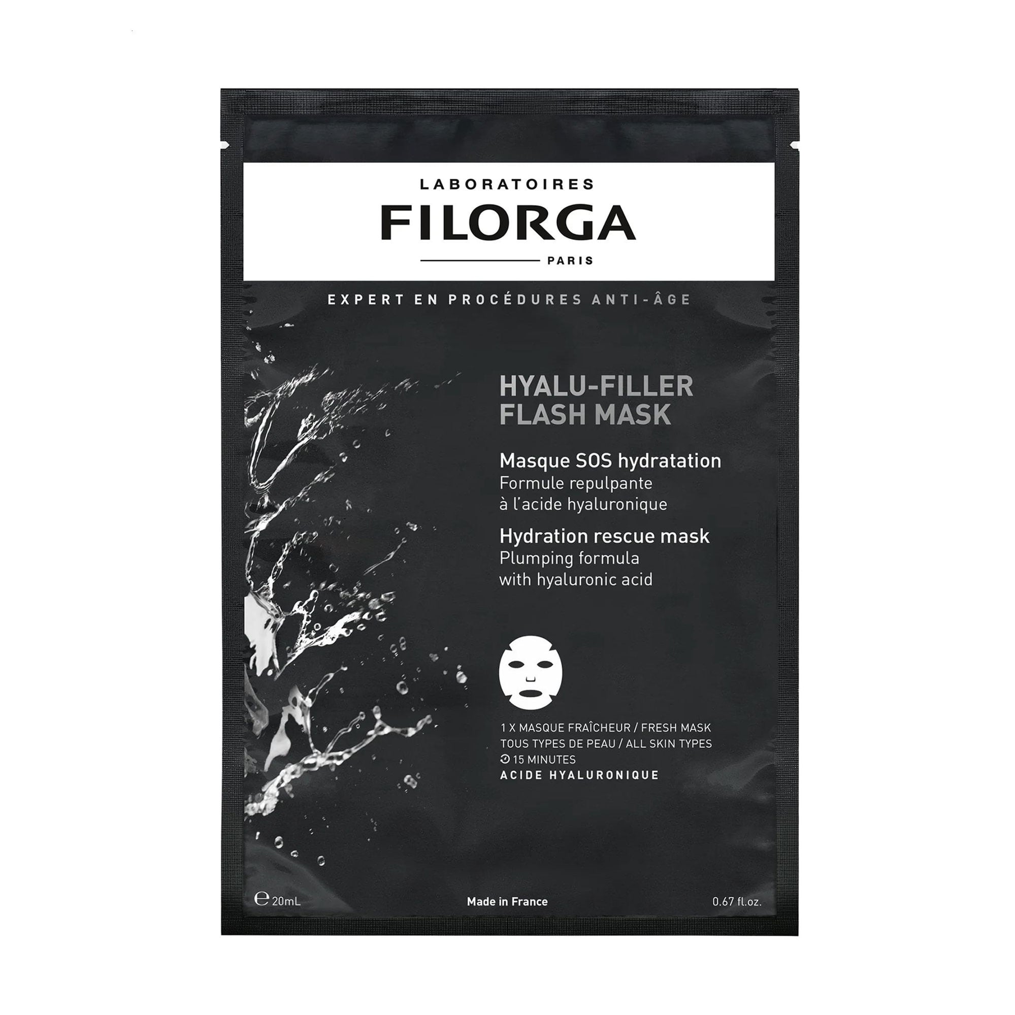 Зволожувальна тканинна маска для обличчя Filorga Hyalu-Filler Mask, 20 мл