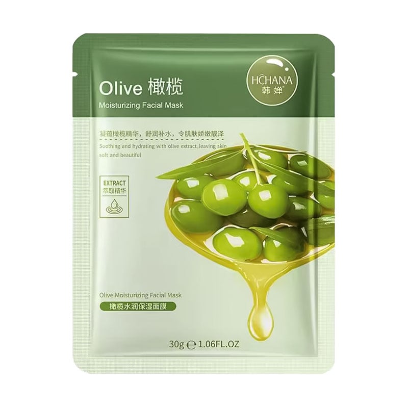 Зволожувальна тканинна маска для обличчя Hchana Olive Moisturizing Facial Mask, 30 г
