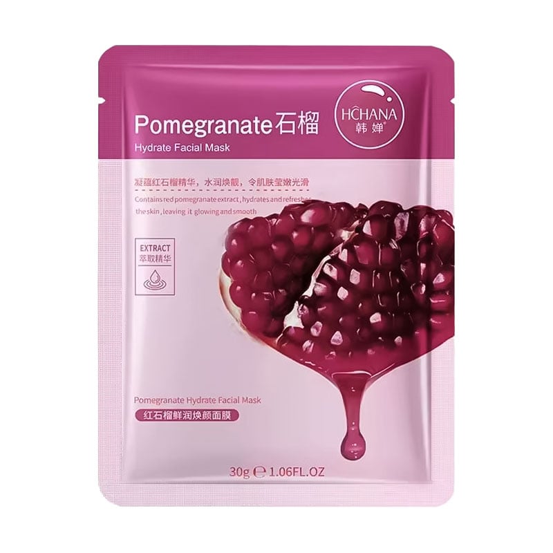 Зволожувальна тканинна маска для обличчя Hchana Pomegranate Redstone Grenade Moisturizing Mask, 30 г