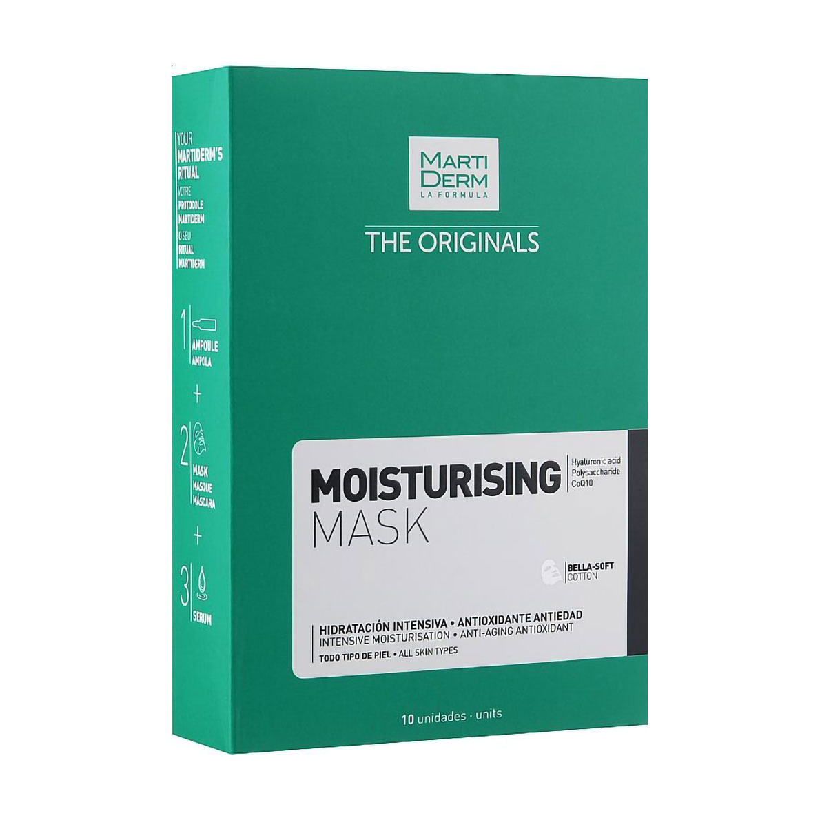 Зволожувальна тканинна маска для обличчя MartiDerm The Originals Moisturising Mask, 10*25 мл