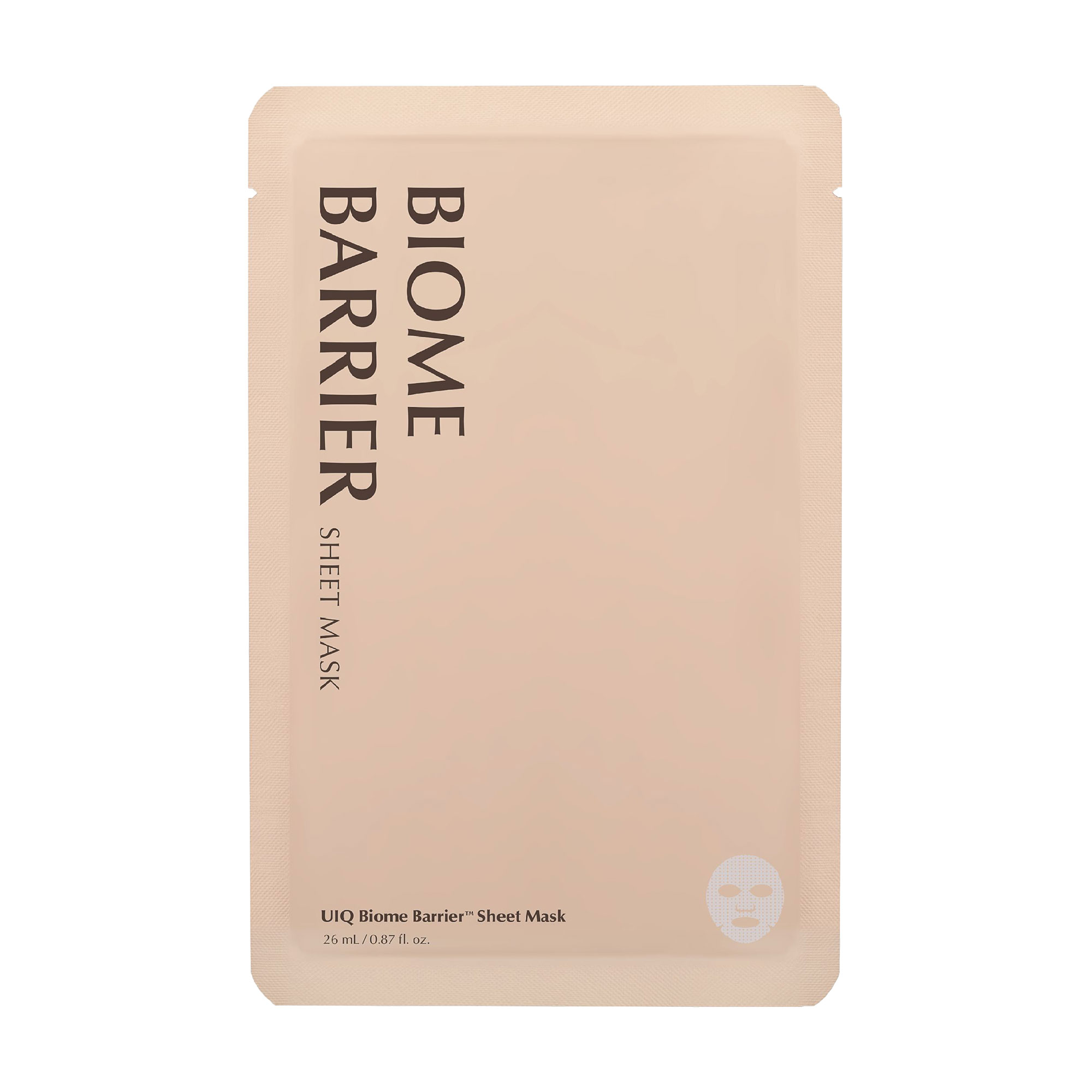 Зволожувальна тканинна маска для обличчя UIQ Biome Barrier Sheet Mask, 26 мл