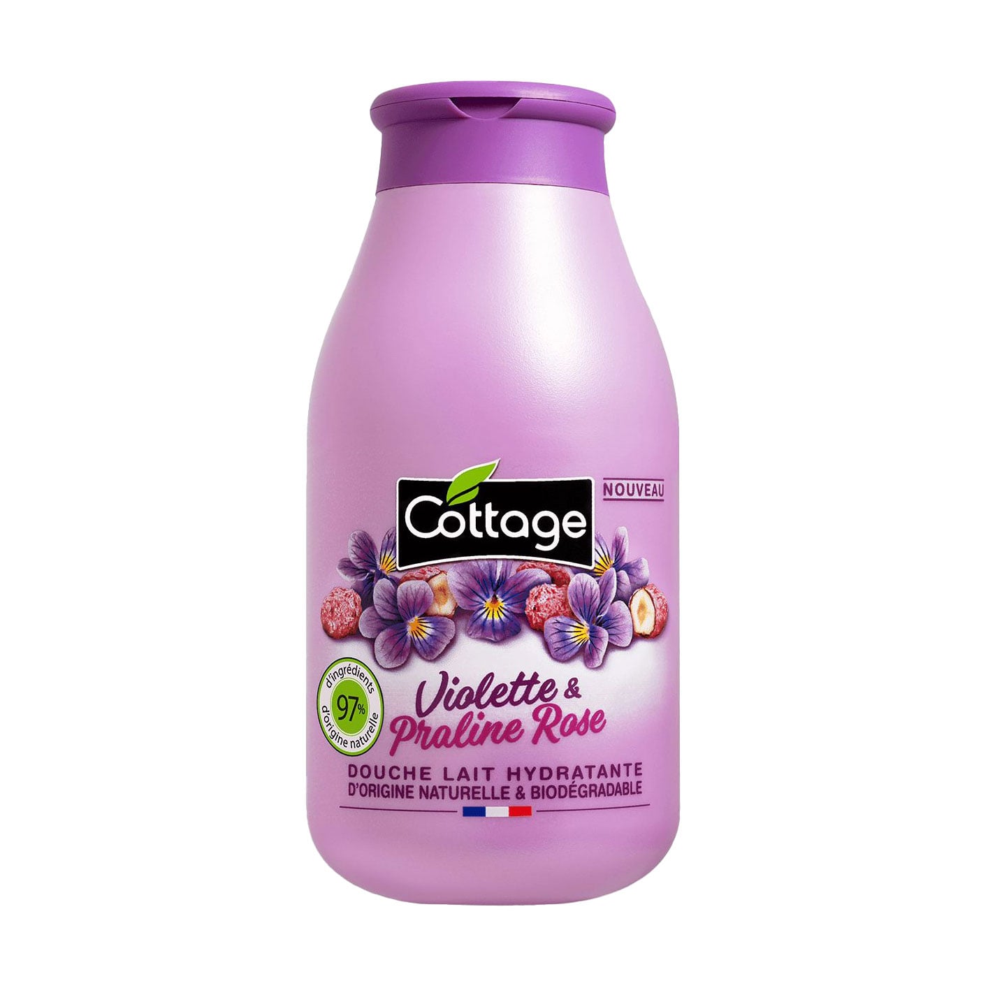 Зволожувальне молочко для душу Cottage Moisturizing Shower Milk, Violette &amp; Praline Rose, 250 мл
