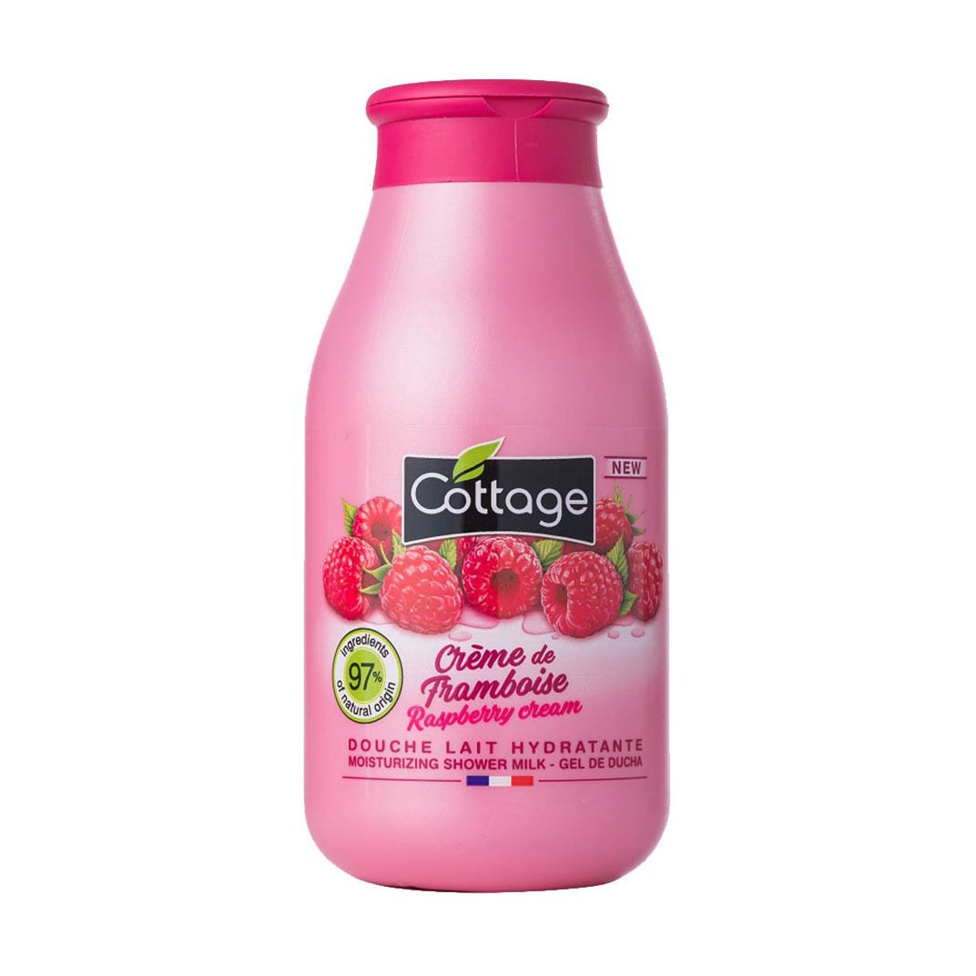 Зволожувальне молочко для душу Cottage Moisturizing Shower Milk, Raspberry Cream, 250 мл