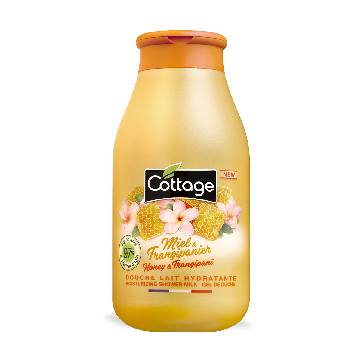 Зволожувальне молочко для душу Cottage Moisturizing Shower Milk, Honey &amp; Frangipani, 250 мл