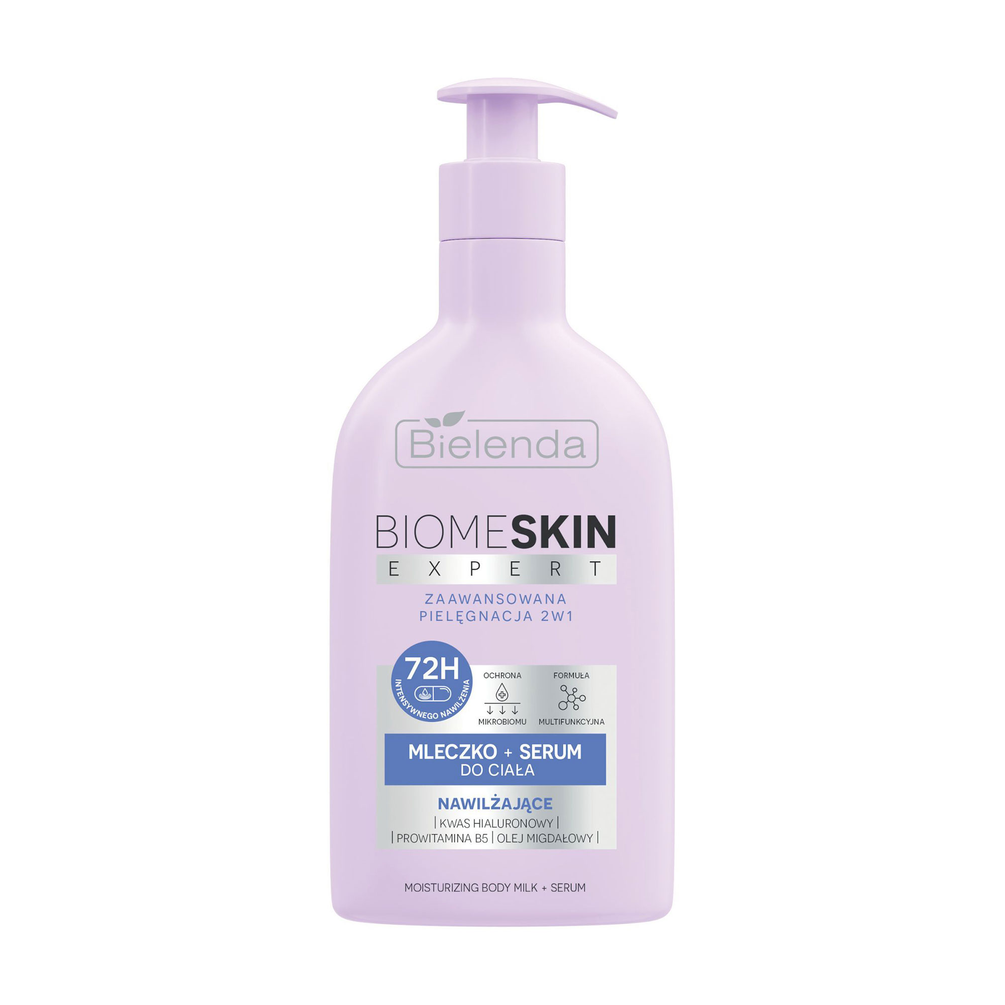 Зволожувальне молочко + сироватка для тіла 2 в 1 Bielenda Biome Skin Expert Moisturizing Body Milk + Serum, 350 мл