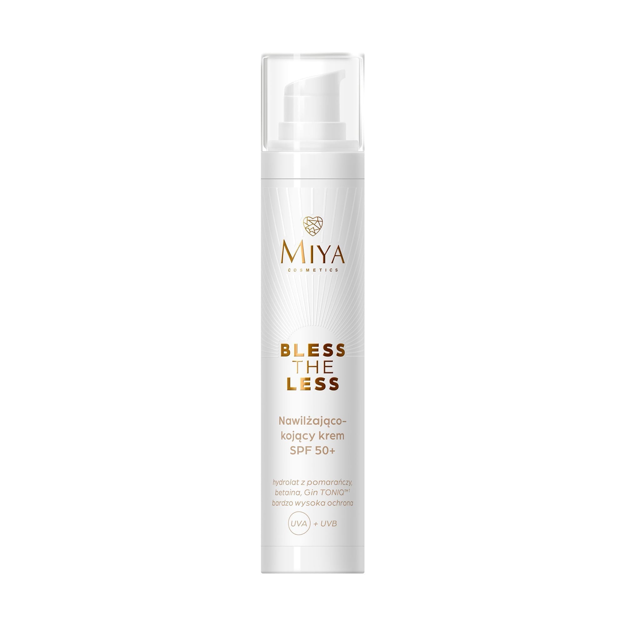 Зволожувально-заспокійливий крем для обличчя Miya Cosmetics Bless The Less, SPF 50+, 50 мл