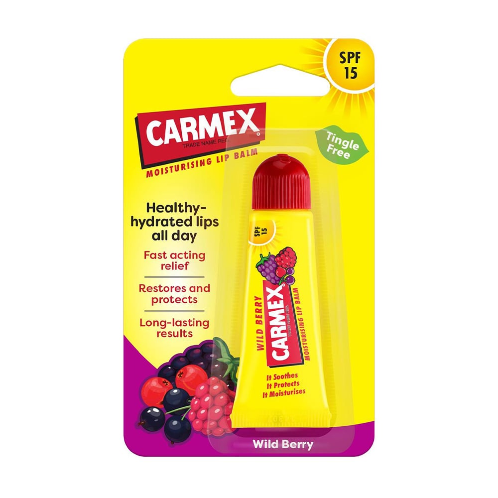 Зволожувальний бальзам для губ Carmex Moisturising Lip Balm Wild Berry, SPF 15, 10 г
