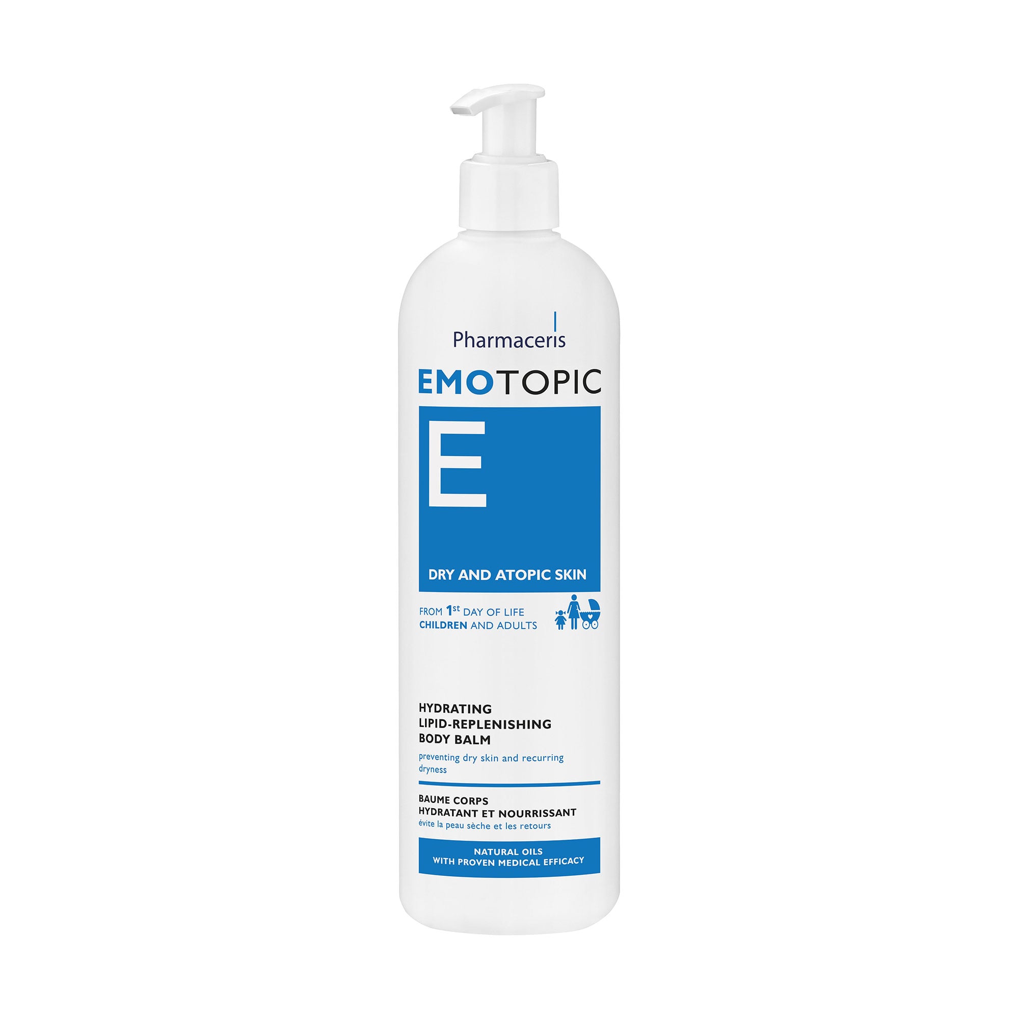 Зволожувальний бальзам Pharmaceris E Emotopic Hydrating Lipid-Replenishing Body Balm для сухої, схильної до атопічного дерматиту шкіри, 400 мл