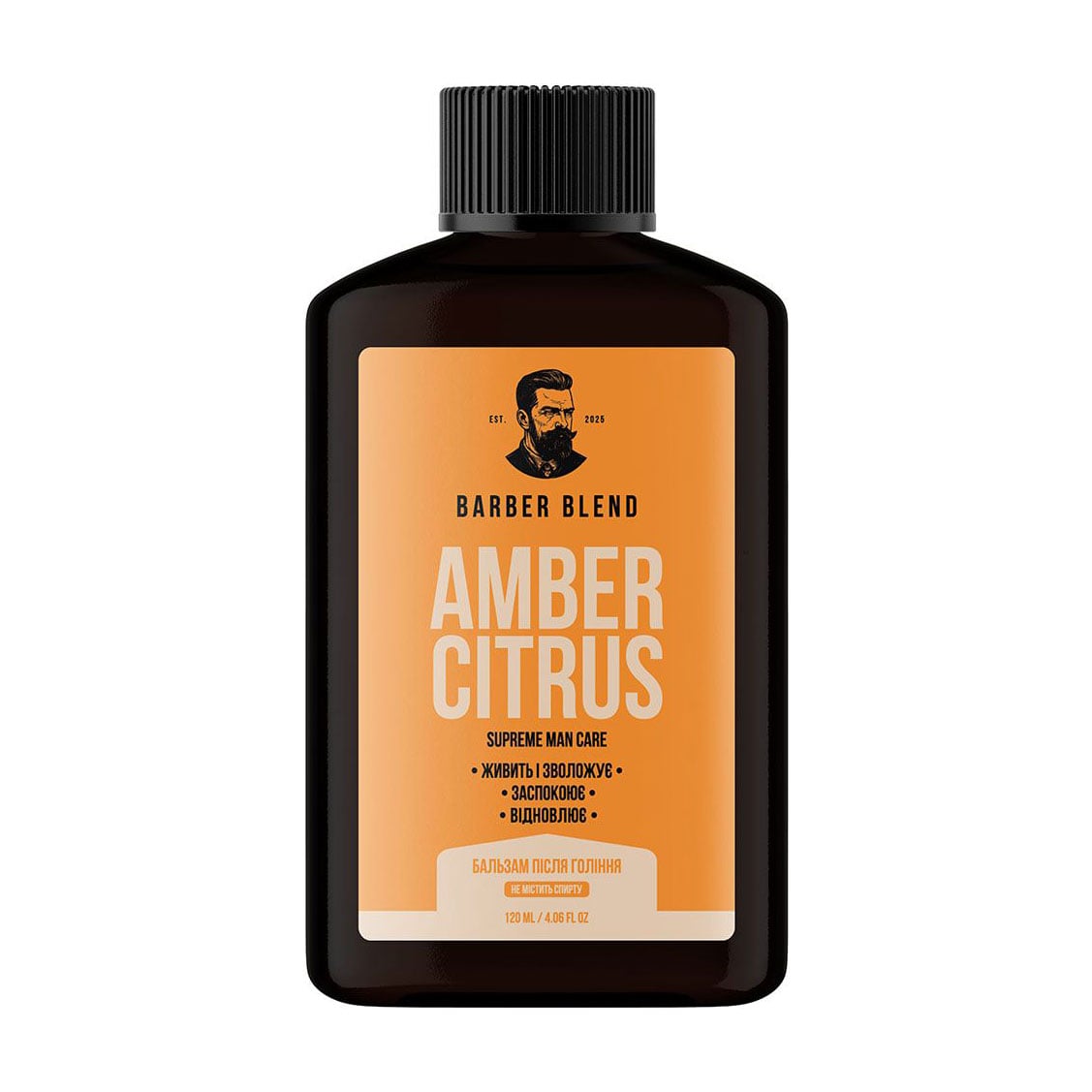 Зволожувальний бальзам після гоління Barber Blend Amber Citrus, 120 мл