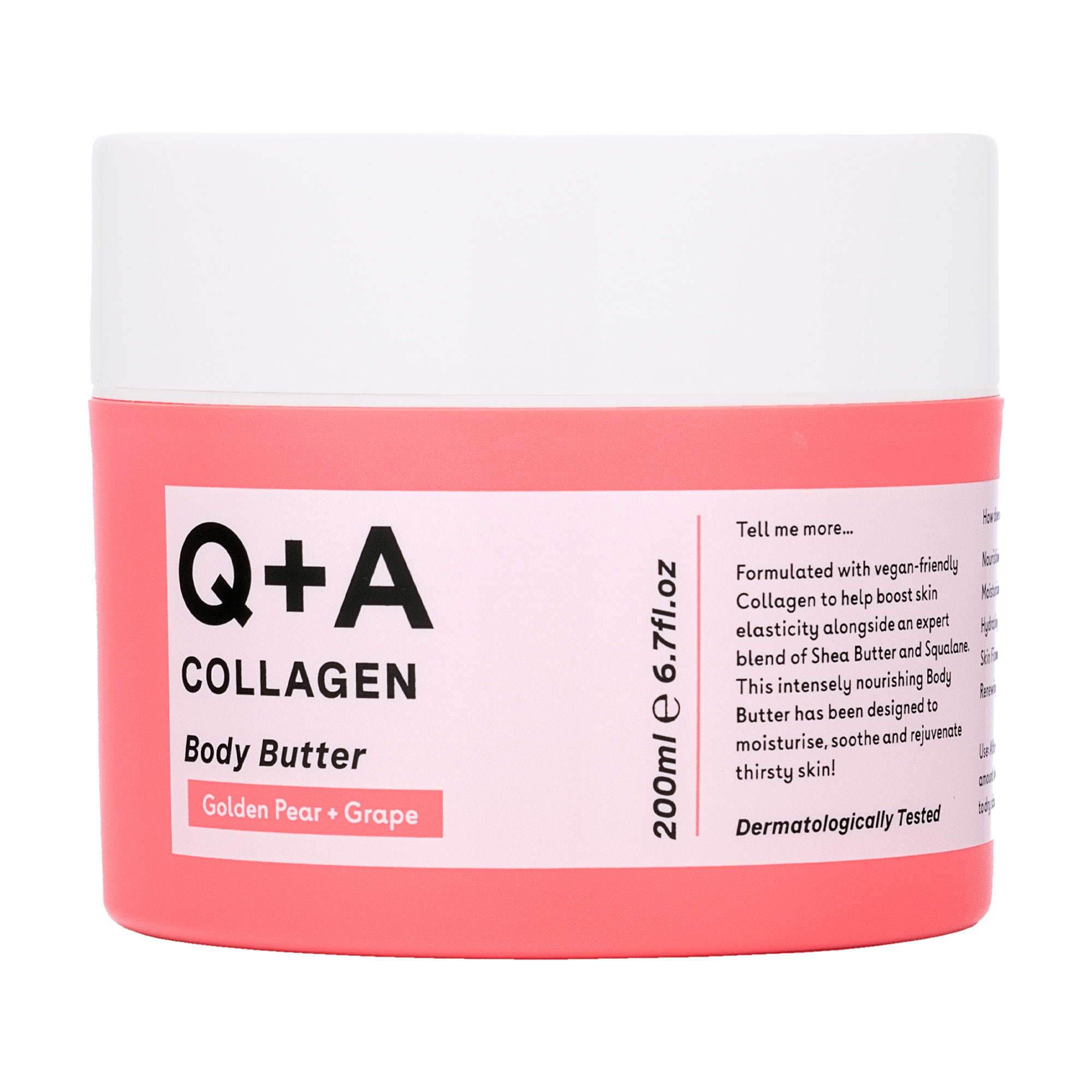 Зволожувальний батер для тіла Q+A Collagen Body Butter з колагеном, 200 мл