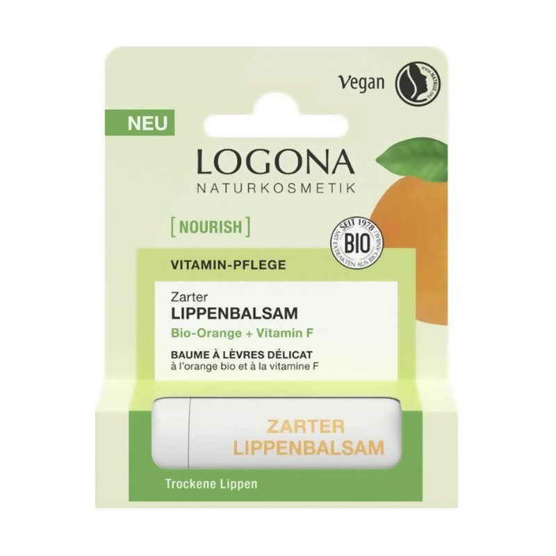 Зволожувальний біо-бальзам для губ Logona Lip Balm Апельсин, 4.6 г