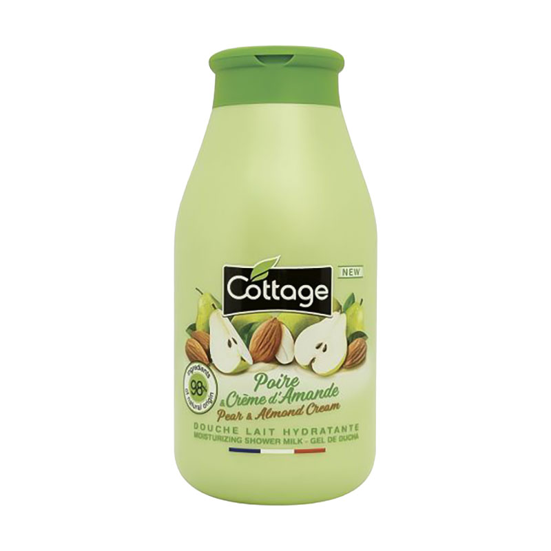 Зволожувальний гель для душу та молочко для ванни Cottage Moisturizing Shower Gel And Bath Milk, Pear &amp; Almond Cream, 250 мл