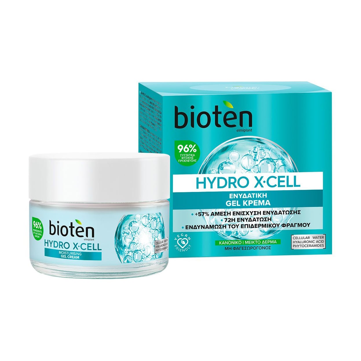 Зволожувальний гель-крем для обличчя Bioten Hydro X-Cell Moisturising Gel Cream для нормальної та комбінованої шкіри, 50 мл