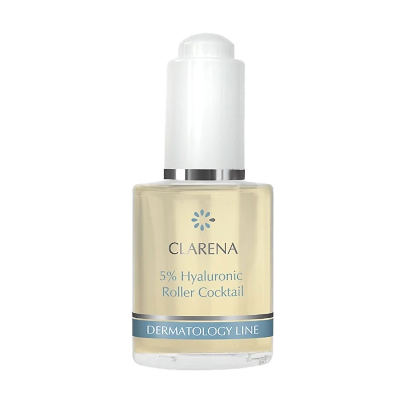 Зволожувальний коктейль для обличчя Clarena Dermatology Line 5% Hyaluronic Roller Cocktail, 30 мл