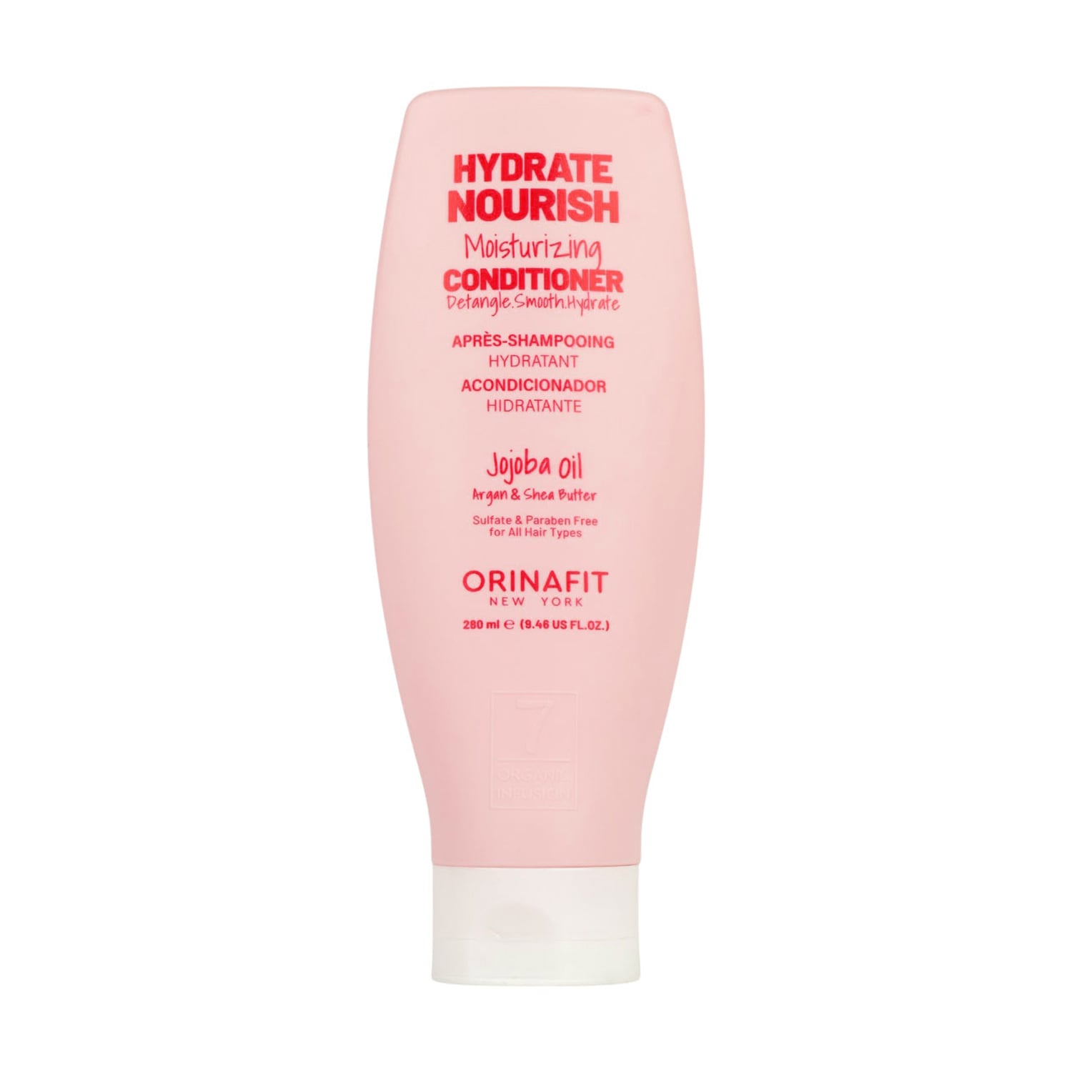 Зволожувальний кондиціонер для волосся Orinafit Hydrate Nourish Moisturizing Conditioner, 280 мл