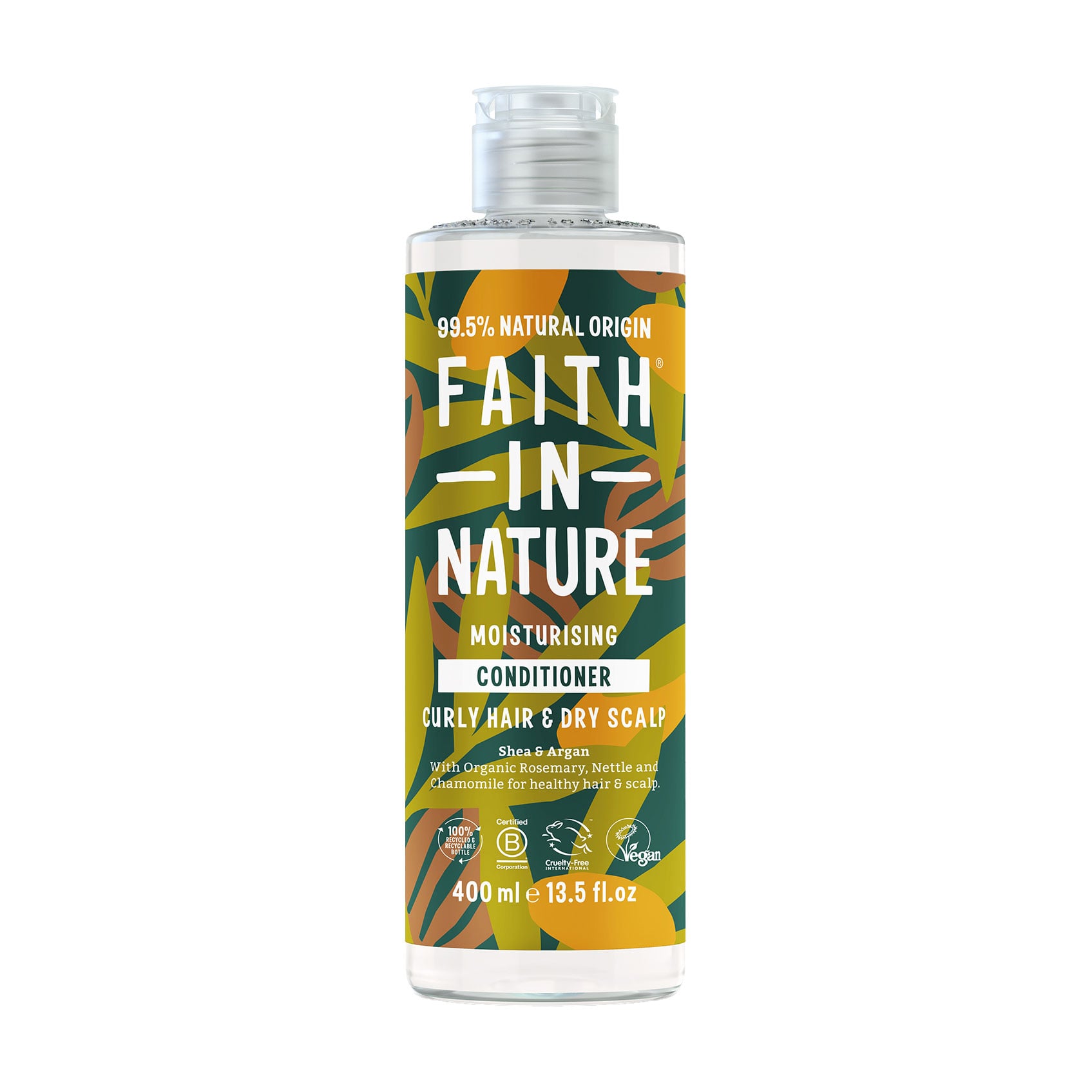 Зволожувальний кондиціонер Faith In Nature Moisturising Conditioner для кучерявого волосся та сухої шкіри голови, з ши та арганом, 400 мл