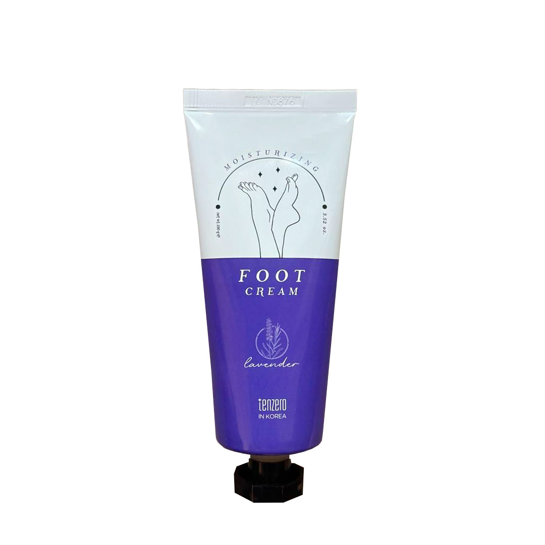 Зволожувальний крем для ніг Tenzero Moisturizing Foot Cream Lavender з екстрактом лаванди, 100 г