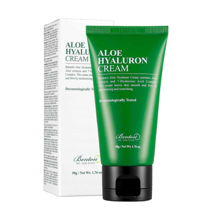 Зволожувальний крем для обличчя Benton Aloe Hyaluron Cream з алое та гіалуроновою кислотою, 50 г