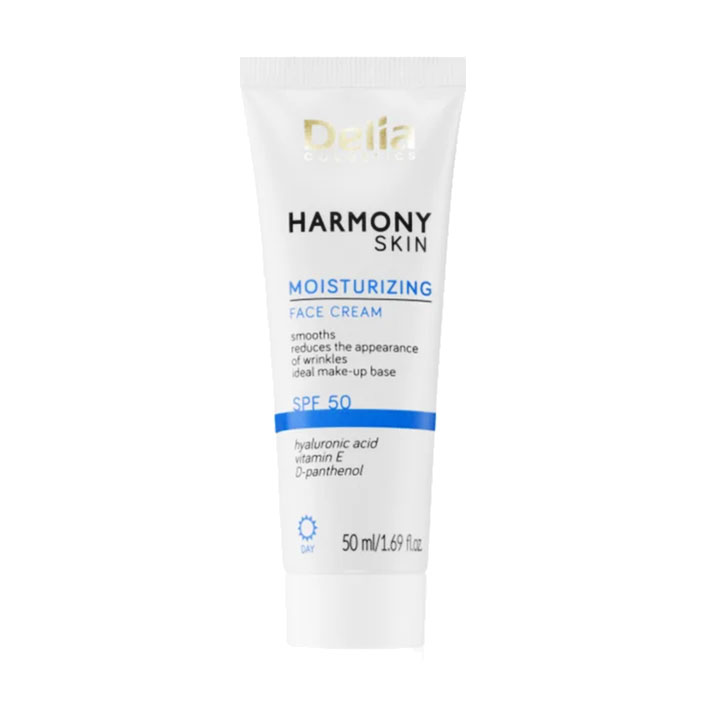 Зволожувальний крем для обличчя Delia Cosmetics Harmony Skin SPF 50 Face Cream, 50 мл