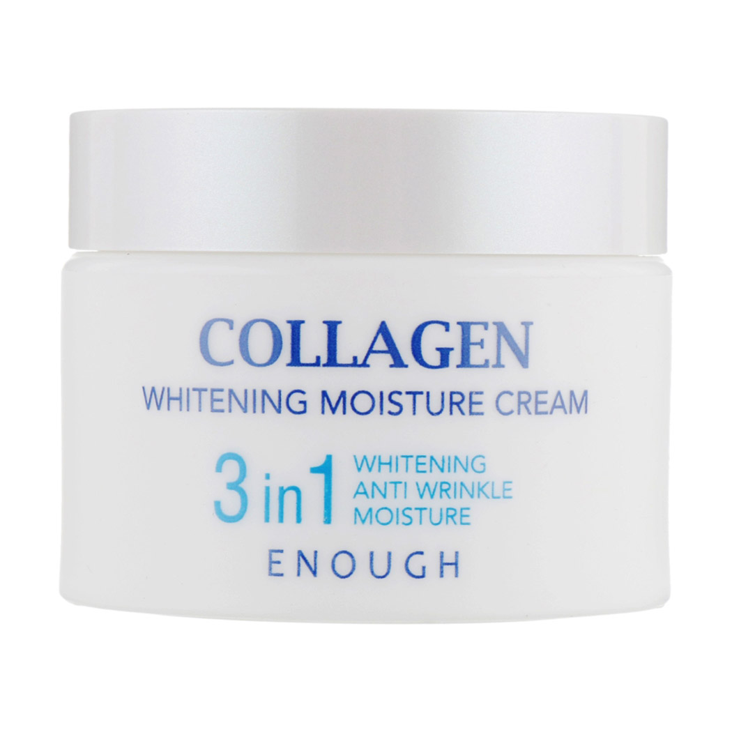 Зволожувальний крем для обличчя Enough Collagen Whitening Moisture Cream 3 в 1 з колагеном та освітлюювальним ефектом, 50 г