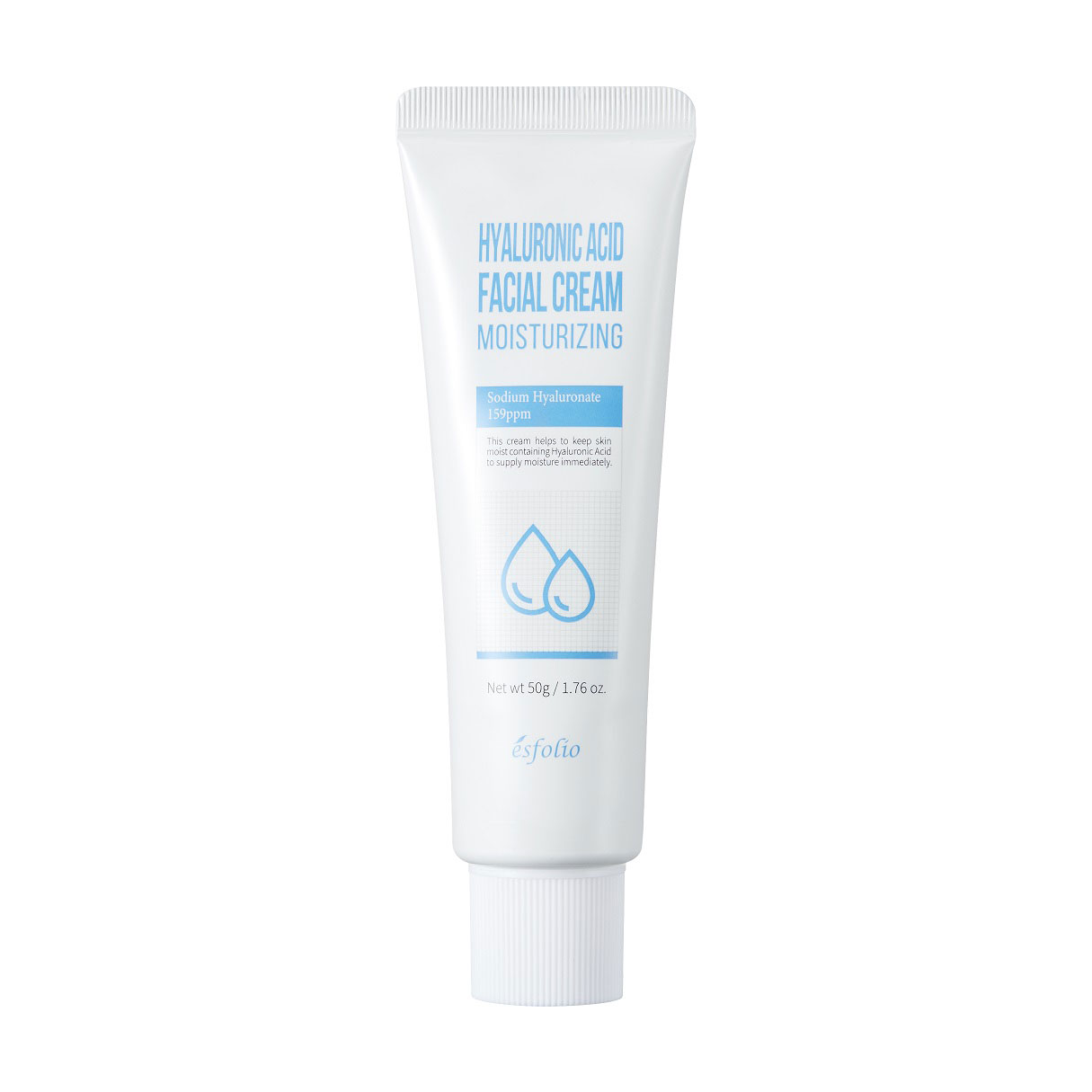 Зволожувальний крем для обличчя Esfolio Hyaluronic Acid Facial Cream з гіалуроновою кислотою, 50 мл