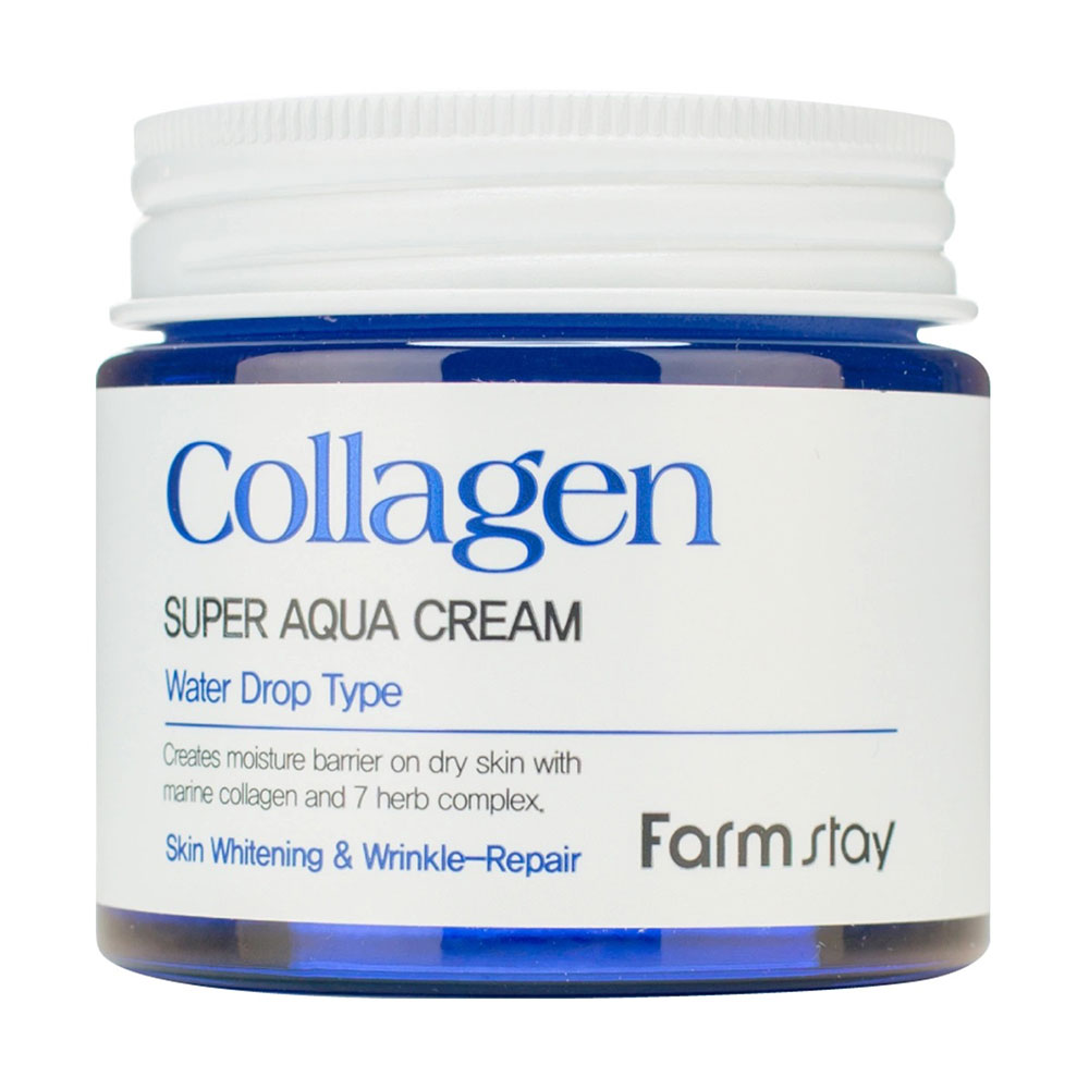 Зволожувальний крем для обличчя FarmStay Collagen Super Aqua Cream з колагеном, 80 мл