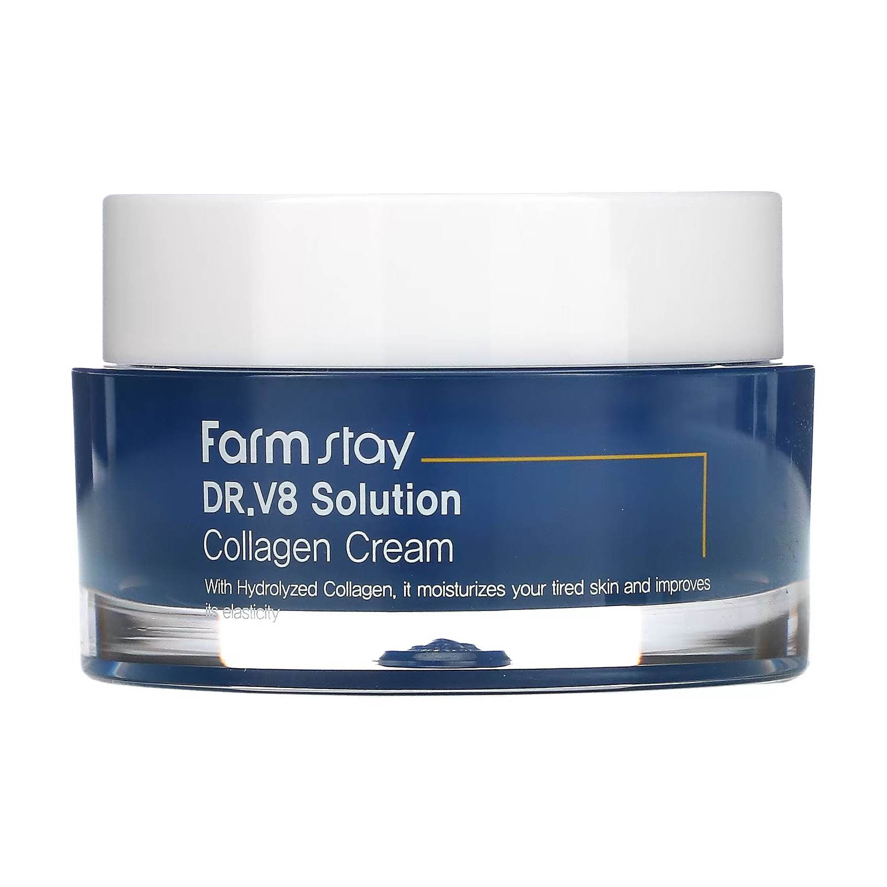 Зволожувальний крем для обличчя FarmStay DR.V8 Solution Collagen Cream проти зморшок, з колагеном, 50 мл