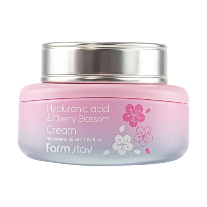 Зволожувальний крем для обличчя FarmStay Hyaluronic Acid &amp; Cherry Blossom Cream, 55 мл