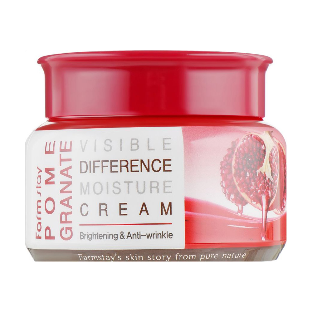 Зволожувальний крем для обличчя Farmstay Pomegranate Visible Difference Moisture Cream з екстрактом граната, 100 г