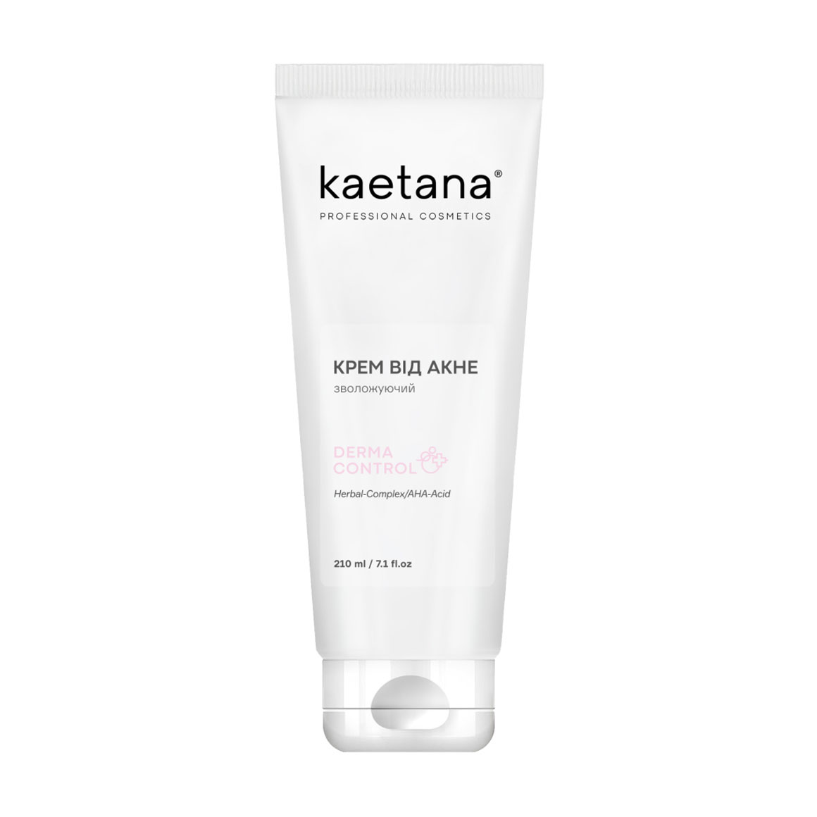 Зволожувальний крем для обличчя Kaetana Derma Control для проблемної шкіри, від акне, з AHA-кислотами, 210 мл