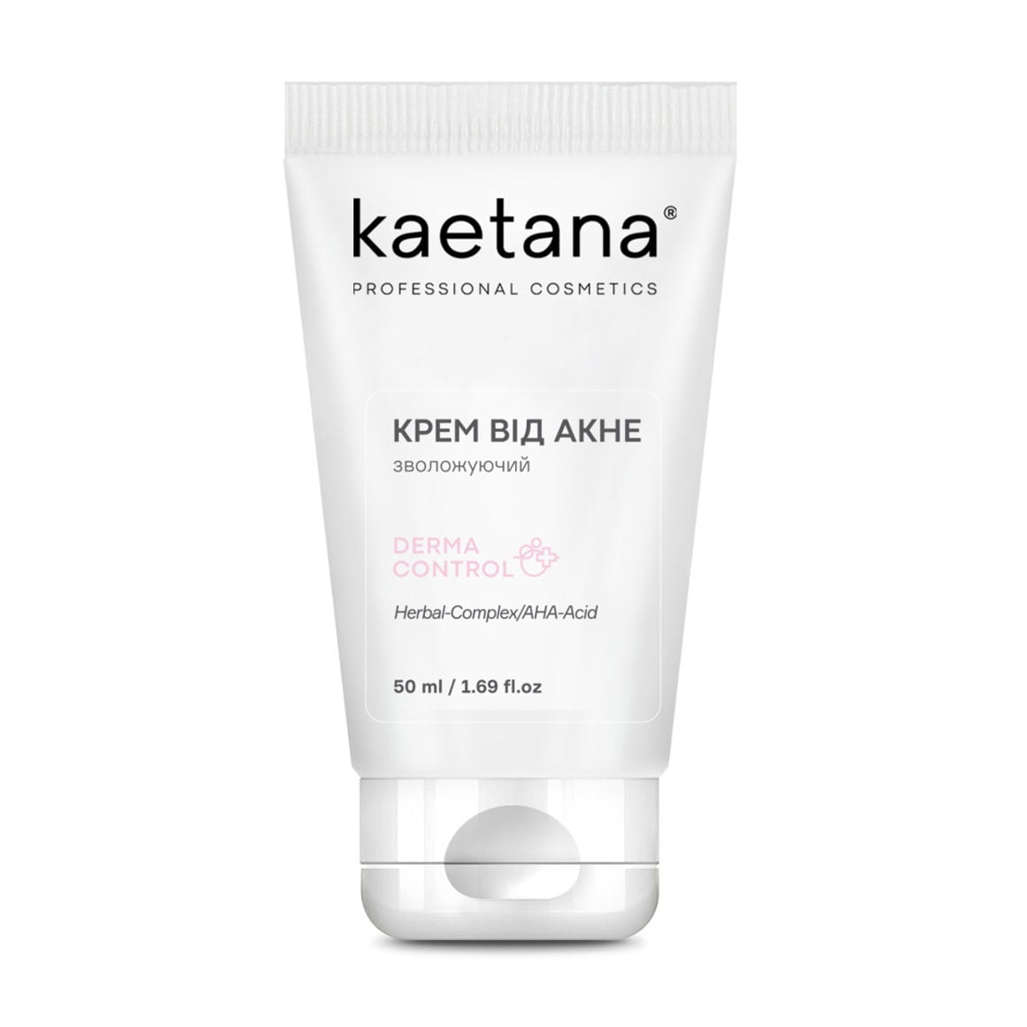 Зволожувальний крем для обличчя Kaetana Derma Control для проблемної шкіри, від акне, з AHA-кислотами, 50 мл