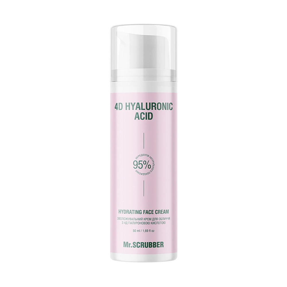 Зволожувальний крем для обличчя Mr.Scrubber 4D Hyaluronic Acid Hydrating Face Cream з 4Д гіалуроновою кислотою, 50 мл